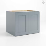 Gray Shaker 24" H Refrigerator Wall Cabinet 24" Deep