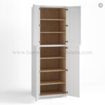 White Shaker 30"W Two Double Door Utility Pantry Cabinet - Image 2