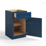 Navy Blue Shaker Base Cabinet with Single Door & Drawer - Image 2