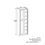 Shaker Espresso 30" W Two Double Door Utility Pantry Cabinet - Image 3