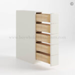 Charleston White Raised Panel Base Spice Cabinet with 5 Drawers - Image 2