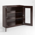 Shaker Espresso 30 H Double Door Wall Cabinet with Glass Door image 1