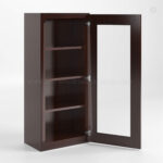 Shaker Espresso 42 H Single Door Wall Cabinet with Glass Door image 1