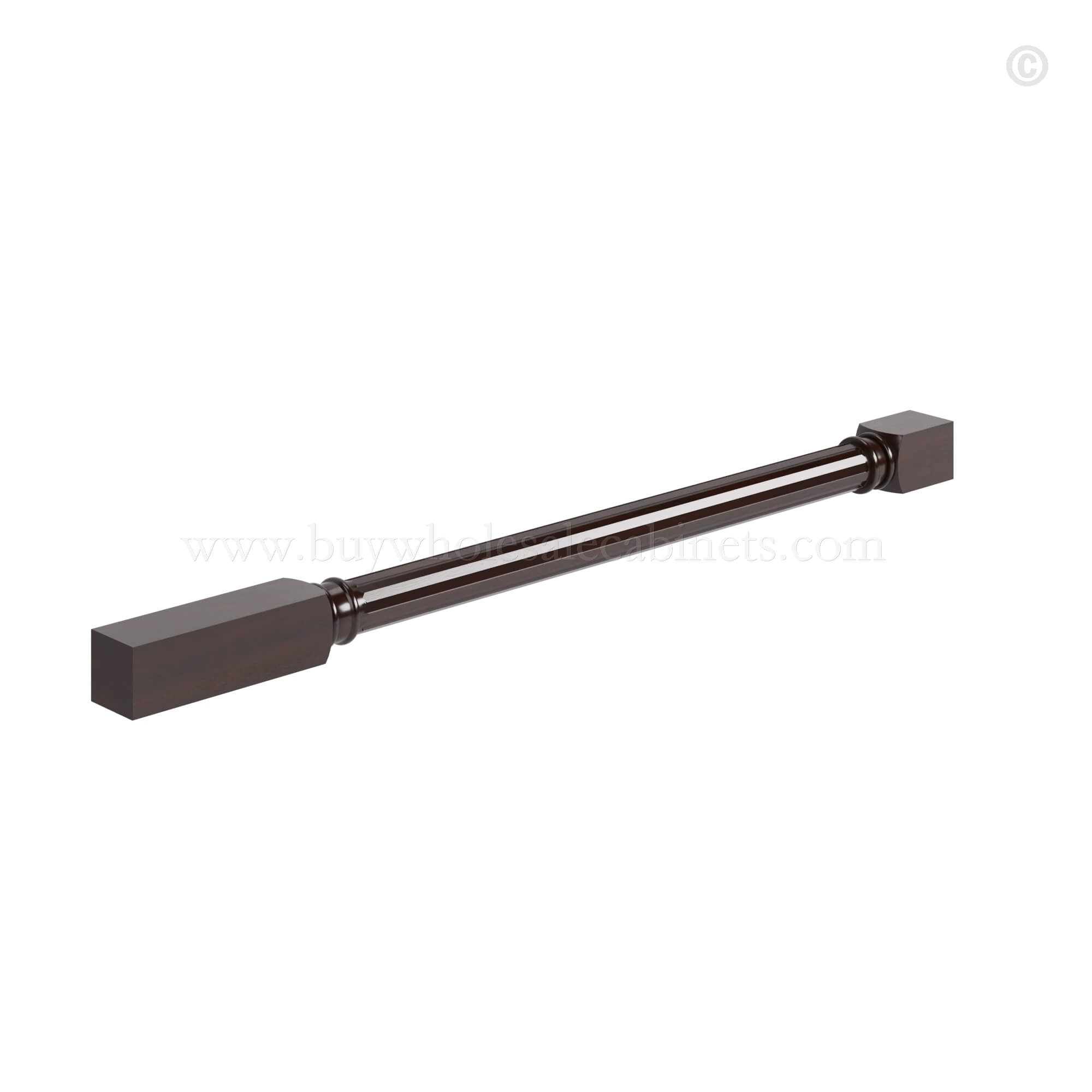 Shaker Espresso Fluted Decorative Leg