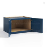 Navy Blue Shaker 33" W Refrigerator Wall Cabinet 24" Deep - Image 2