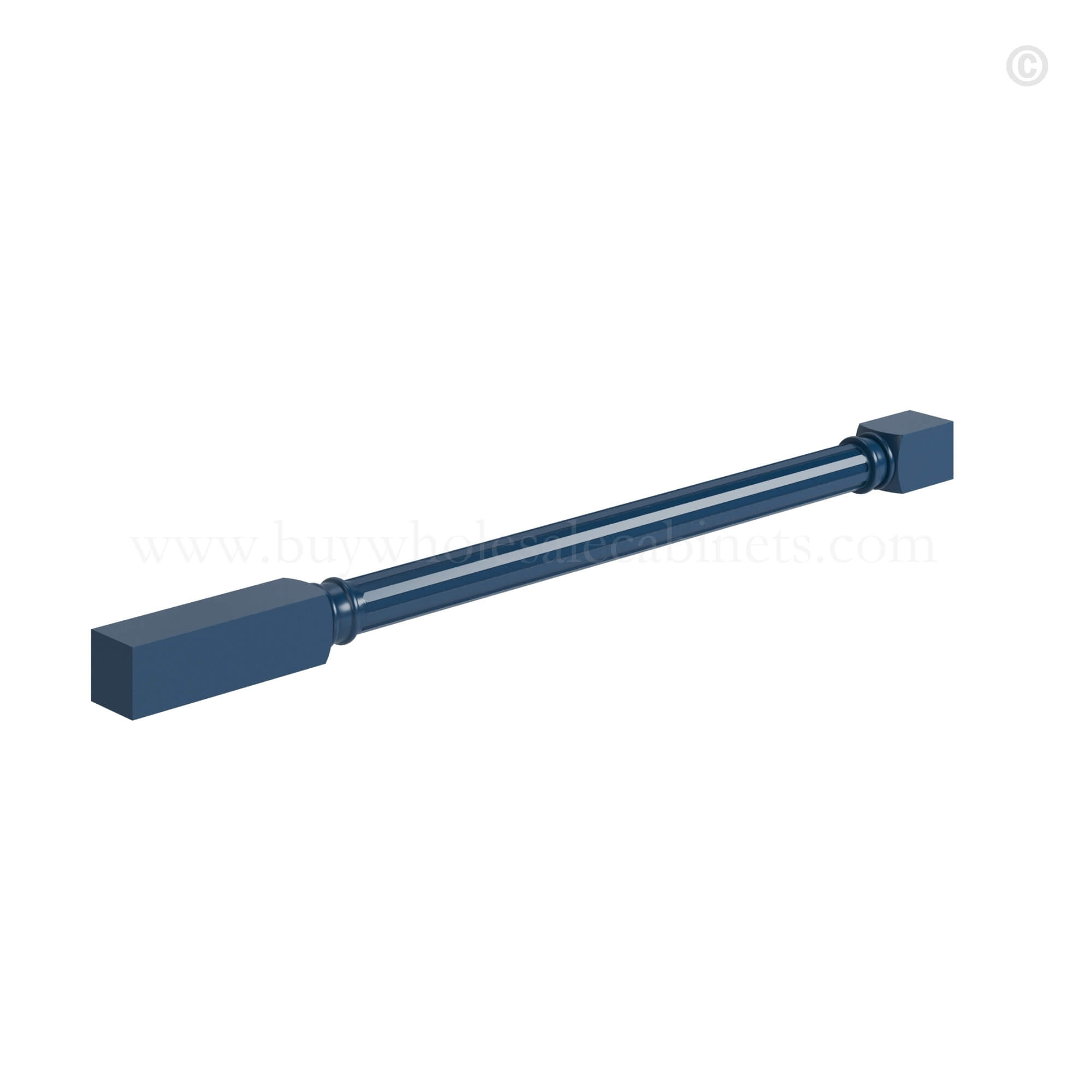 Navy Blue Shaker Fluted Decorative Leg