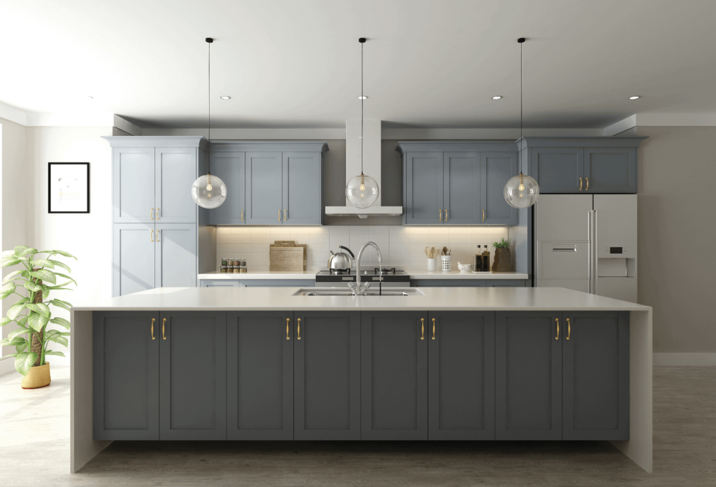 shaker gray cabinet