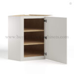 Dove White Slim Shaker Diagonal Corner Wall Cabinet - Image 2