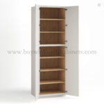 Dove White Slim Shaker Tall Pantry Cabinet with 4 Doors - Image 2