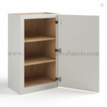 Dove White Slim Shaker 42"H Single Door Wall Cabinet - Image 2