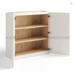 Dove White Slim Shaker 30"H Double Door Wall Cabinet - Image 2