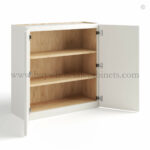 Dove White Slim Shaker 36"H Double Door Wall Cabinet - Image 2