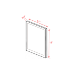 Dove White Slim Shaker Base Cabinet Front Face Sample - Image 2