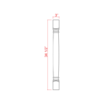 Dove White Slim Shaker Classic Decorative Leg - Image 2