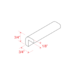 Dove White Slim Shaker Outside Corner Moulding - Image 2