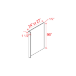 Dove White Slim Shaker Refrigerator End Panel Veneer - Image 2