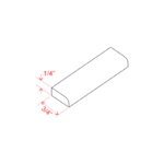 Dove White Slim Shaker Scribe Moulding - Image 2