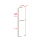 Dove White Slim Shaker Tall Decorative Door Panel - Image 2