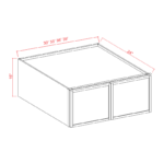Slim Shaker Wall Refrigerator Cabinet Double Door