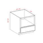 Dove White Slim Shaker Microwave Base Cabinet - Image 3