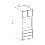 Dove White Slim Shaker 33″W Oven Pantry Cabinet - Image 3