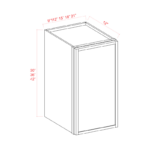 Dove White Slim Shaker 42"H Single Door Wall Cabinet - Image 3