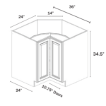 Slim Shaker Green Base Lazy Susan Cabinet - Image 3