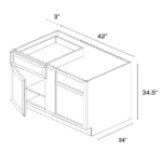 Slim Shaker Green Base Blind Corner Cabinet - Image 3