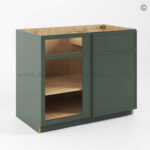 Slim Shaker Green Base Blind Corner Cabinet