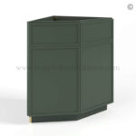 Slim Shaker Green Base End Corner Cabinet