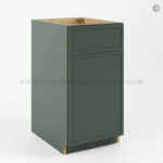 Slim Shaker Green Base Trash Cabinet