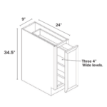 Slim Shaker Green Base Spice Rack Cabinet - Image 3