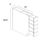 Slim Shaker Green Base Spice Drawers Cabinet - Image 3