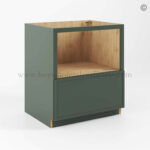 Slim Shaker Green Base Microwave Cabinet