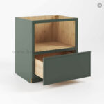 Slim Shaker Green Base Microwave Cabinet - Image 2