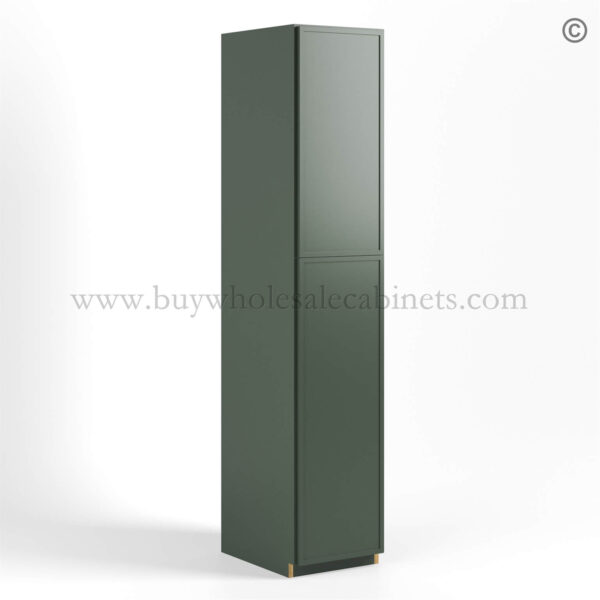 green cabinets