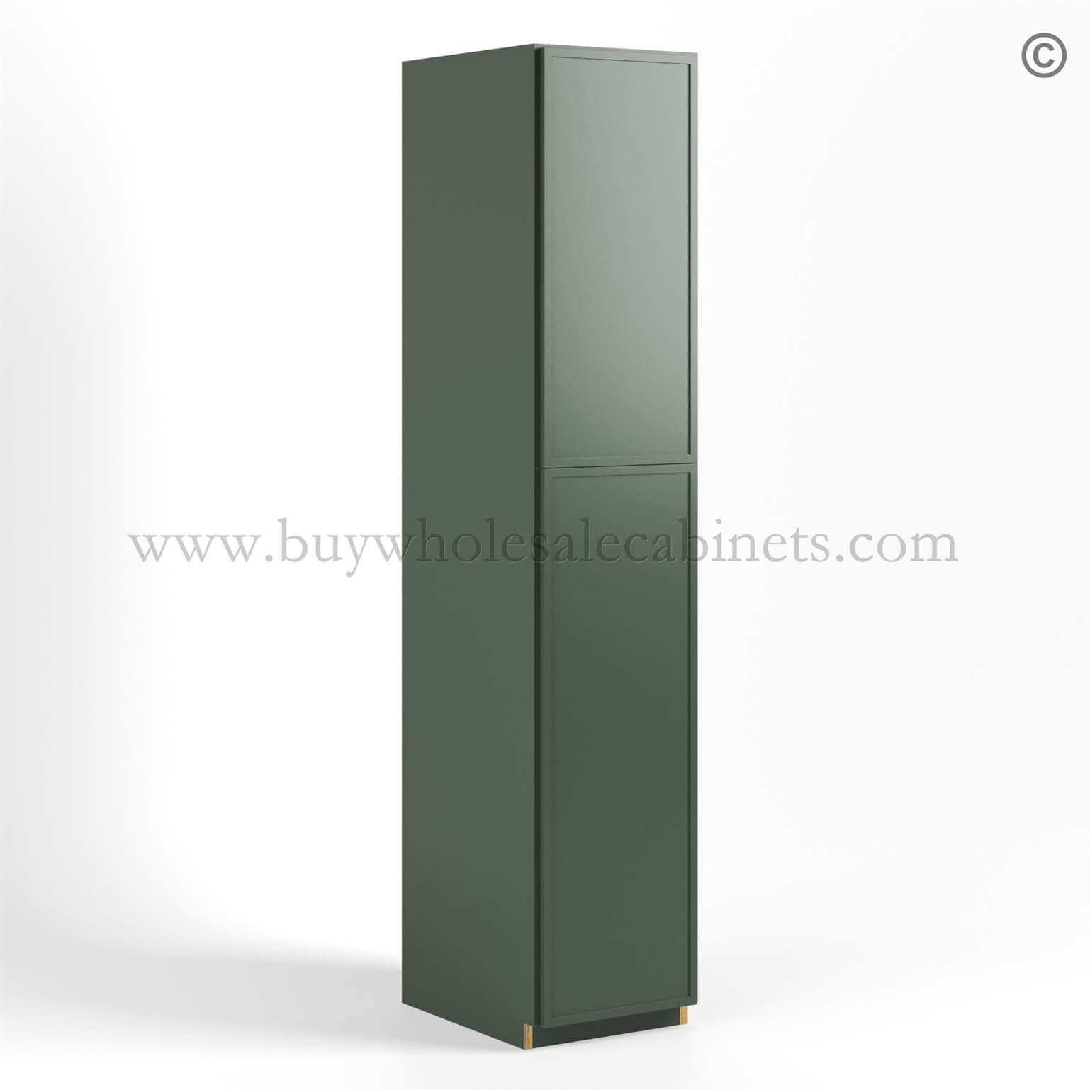 green cabinets