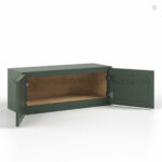 Slim Shaker Green Double Door Wall Cabinets- 12"H - 12"D - Image 2