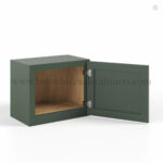 Slim Shaker Green Single Door Wall Cabinet - 15"H - 12"D - Image 2