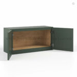 Slim Shaker Green Double Door Wall Cabinets- 15"H - 12"D - Image 2