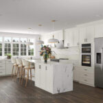 Dove White Slim Shaker Trash Base Cabinet - Image 6