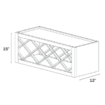 Slim Shaker Green Wall Wine Rack - Image 2