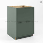 Slim Shaker Green Base Cabinet with 2 Drawers