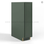 Slim Shaker Green Full Height Door Base Cabinets Single Door