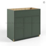 Slim Shaker Green Vanity Sink Base Combo 36"W