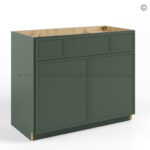 Slim Shaker Green Vanity Sink Base Combo 42"W