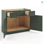 Slim Shaker Green Vanity Sink Base Combo 42"W - Image 2