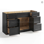 Charcoal Black Shaker Vanity Sink Base Combo 48"W - Image 2