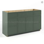 Slim Shaker Green Vanity Sink Base Combo 60"W