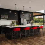 Black Shaker Base Cabinet - Full Height 2 Doors - Image 7